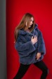 Стильный норковый полушубок в цвете «jeans»
